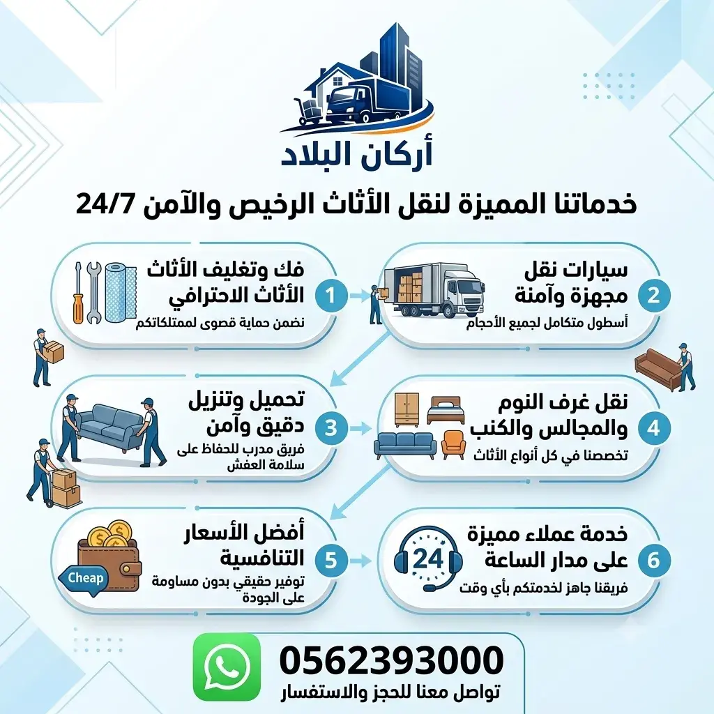 نقل أثاث رخيص 24 ساعه
