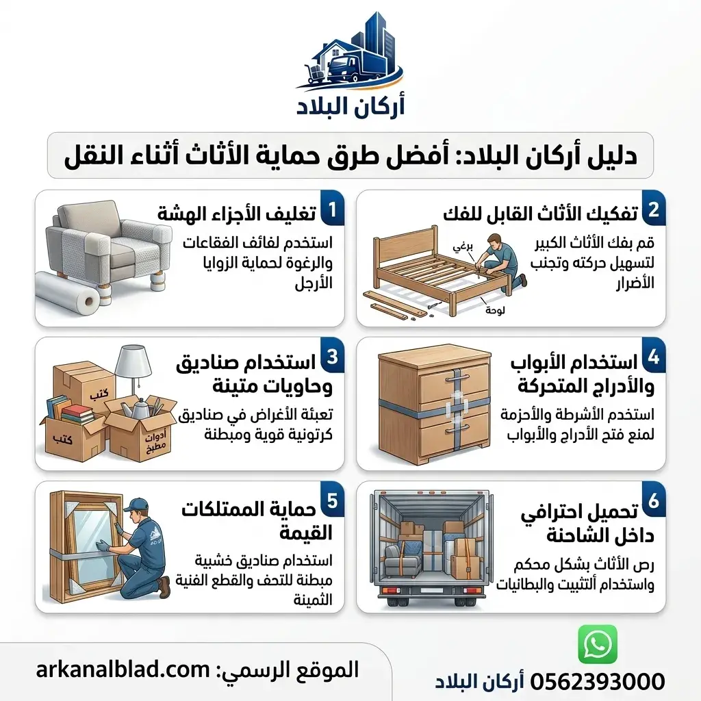 أفضل طرق حماية الأثاث أثناء النقل